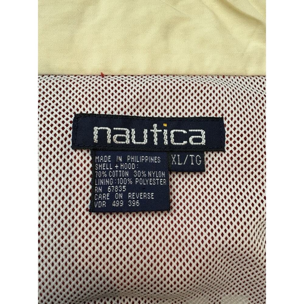 Vintage 90’s Nautica Embroidered Sailing Hooded Windbreaker Jacket XL-stains - Picture 3 of 14